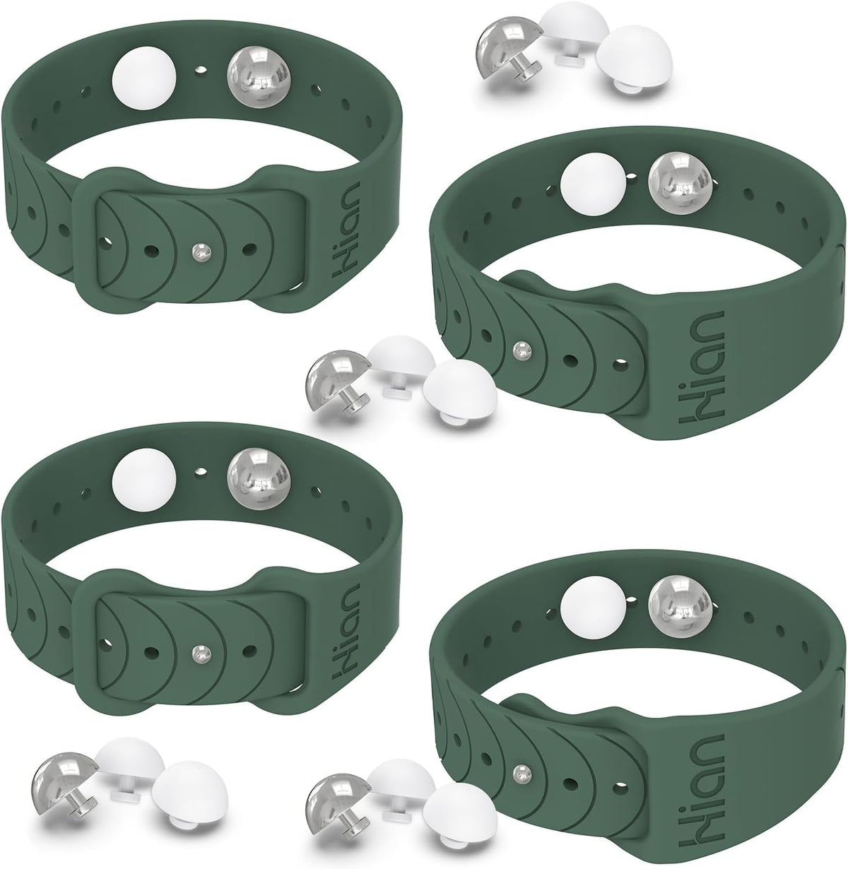 Motion Sickness Bands Anti Nausea Acupressure Wristband Sea Sickness Wristbands Nausea Bands Natural Relief Motion & Morning Sickness -（2 Pairs Pine Green）