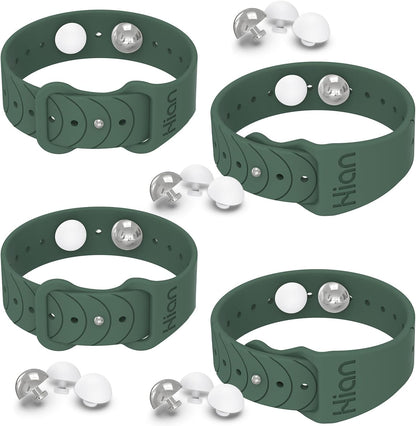 Motion Sickness Bands Anti Nausea Acupressure Wristband Sea Sickness Wristbands Nausea Bands Natural Relief Motion & Morning Sickness -（2 Pairs Pine Green）
