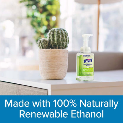 Purell Advanced Hand Sanitizer Naturals Foam with Plant-Based Ethanol, 10 fl oz Foam Pump Bottle (Pack of 3), 3001-06-EC