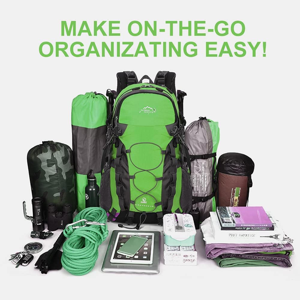 INOXTO lightweight Hiking Backpack 35L/40L Hiking Daypack with Waterproof Rain Cover for Travel Camping Outdoor Men and Women