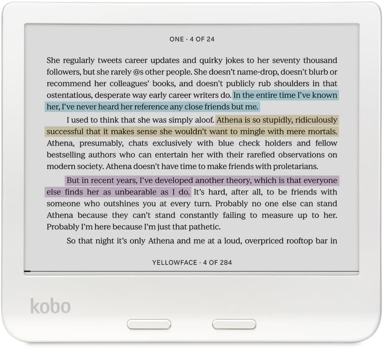 Kobo Libra Colour | eReader | 7” Glare-Free Colour E Ink Kaleido™ 3 Display | Dark Mode Option | Audiobooks | Waterproof | White