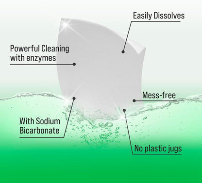 Rockin' Green Travel Laundry Detergent Sheets Unscented - Mess-Free Laundry Sheets Detergent Powerful Cleaning with Sodium Bicarbonate - Easily Dissolvable Laundry Soap Sheet (102 Loads, Unscented)