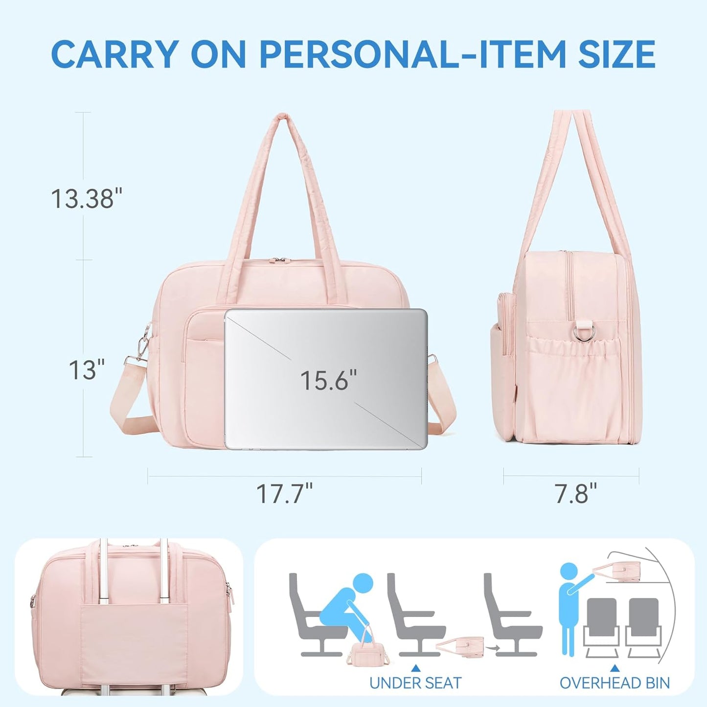 CLUCI Gym Bag for Women, Travel Duffle Bag Carry on Weekender Bags Puffer Tote Bag