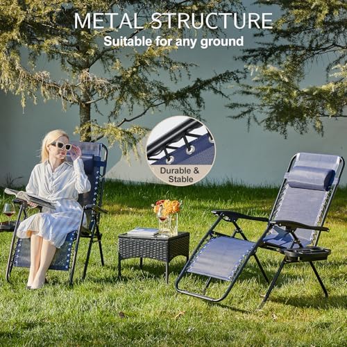 Sweetcrispy Zero Gravity Chairs Set of 4, Reclining Chair