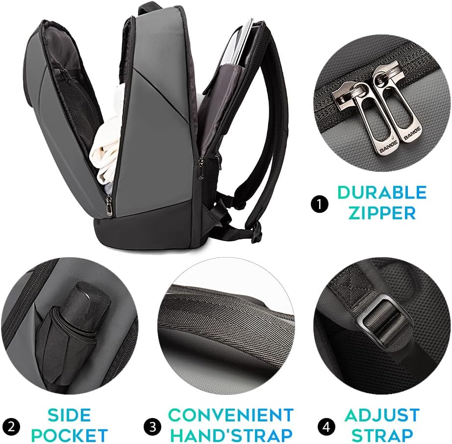 BANGE Business Commute Backpack Waterproof fit 15.6 Inch Commute backpack,Travel Durable Backpack