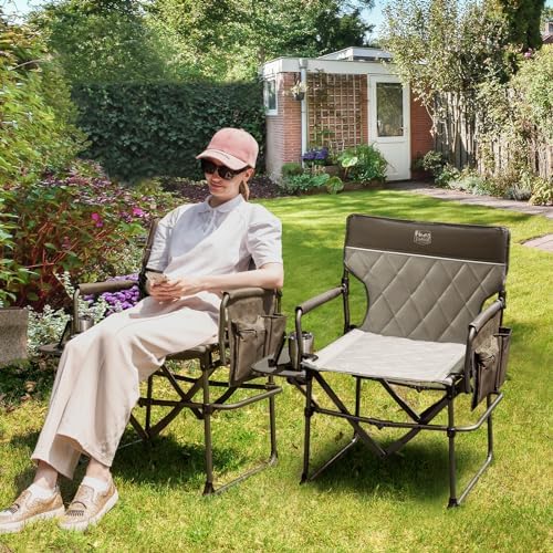 TIMBER RIDGE 400lbs Heavy Duty Camping Chair Portable Directors Chair