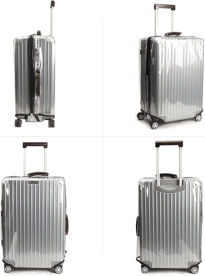 Transparent PVC Suitcase Cover, No Disassembly Required Clear Luggage Protector Suitcase Cover