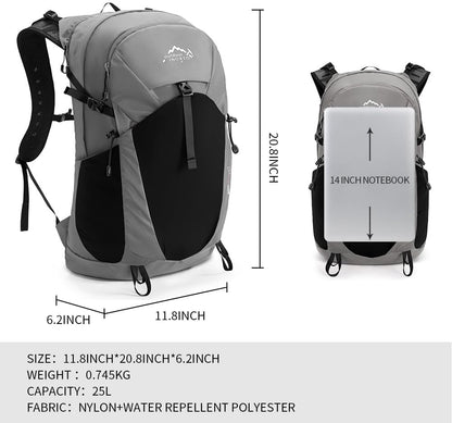 Hiking Hydration Backpack with 3l Water Bladder for Women and Men 25L Water Backpack for Hiking, Cycling, Climbing, Camping