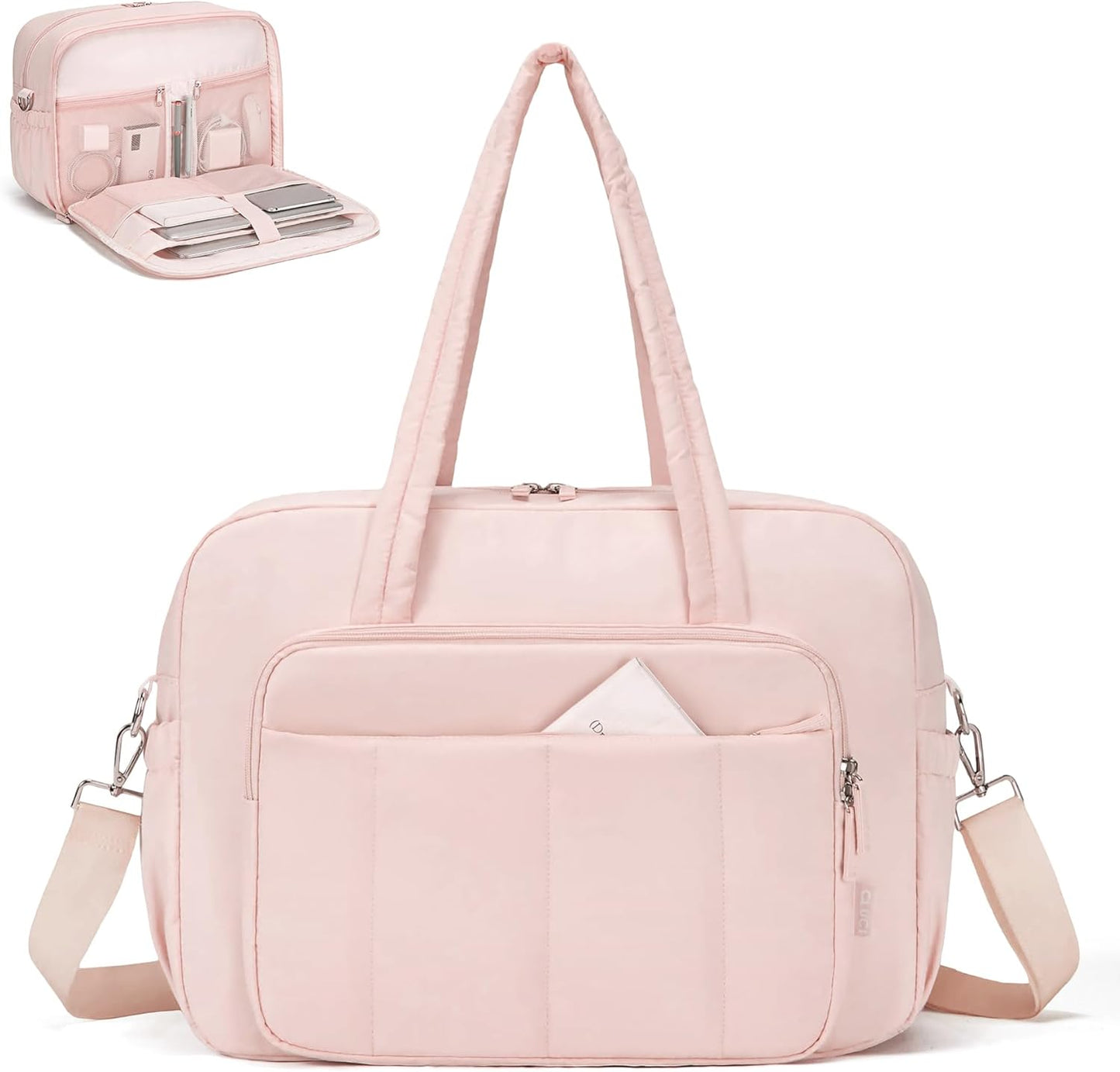 CLUCI Gym Bag for Women, Travel Duffle Bag Carry on Weekender Bags Puffer Tote Bag