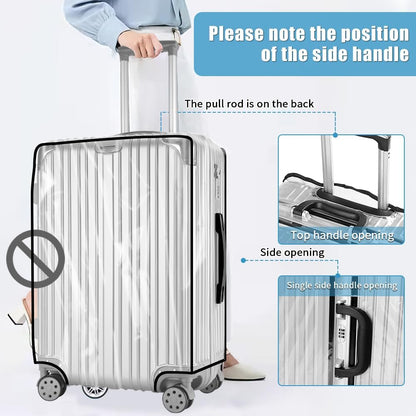 Yotako Clear PVC Suitcase Cover Protectors 26 Inch Luggage Cover for Wheeled Suitcase (26'')