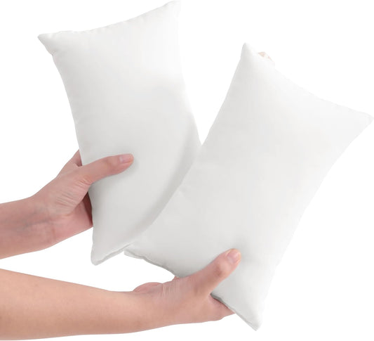 NTBAY Tiny Pillows, Down Alternative 7"x11" Microfiber Mini Pillow for Travel, Pets, Soft Machine Washable Small Pillows for Neck, Wrist, Lumbar and Knee, White