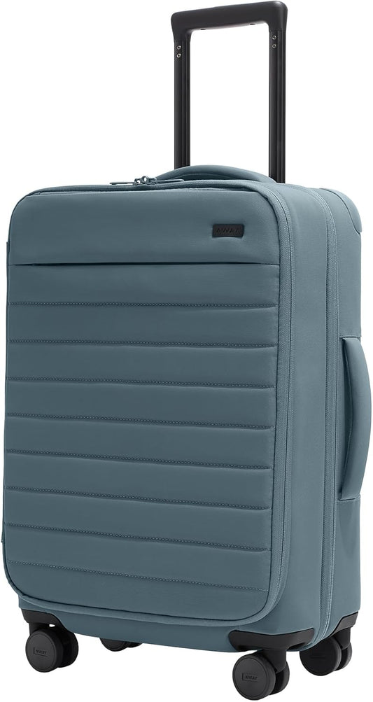 Away Softside Bigger Carry-On Suitcase, 23 Inch Lightweight, Expandable High-Strength Nylon Luggage With Spinner Wheels, Meets Requirements for Most Major Airlines, Coast Blue