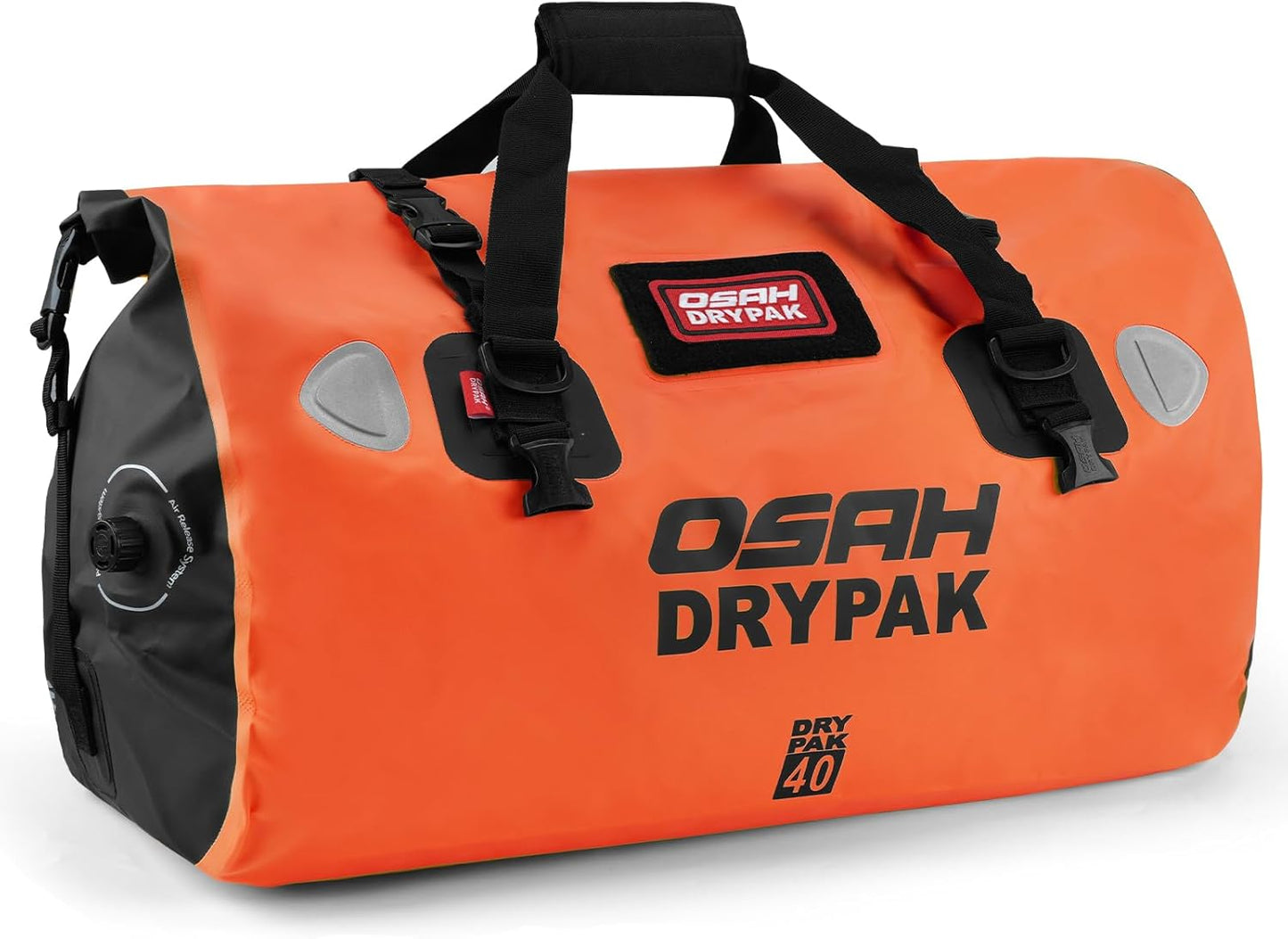 Waterproof Duffel Bag - Motorcycle Dry Bag Tail Bag with Large Storage Space, Waterproof Luggage Duffle Bags with Outer Mesh Zipper Pocket for Camping, Kayaking, Fishing & Traveling