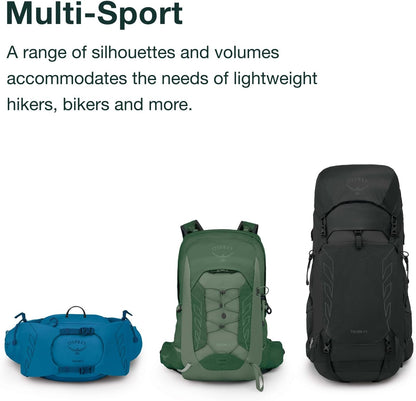 Osprey Talon 26L Men's Lightweight Hiking Backpack with Hipbelt, Frosty Mint Green/Night Shift