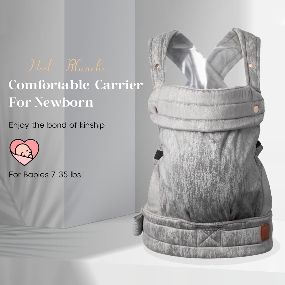 Baby Carrier for Newborn to Toddler, 7-35 lbs Weight Capacity, Ergonomic Backpack Design, Front and Back Facing Options, Grey