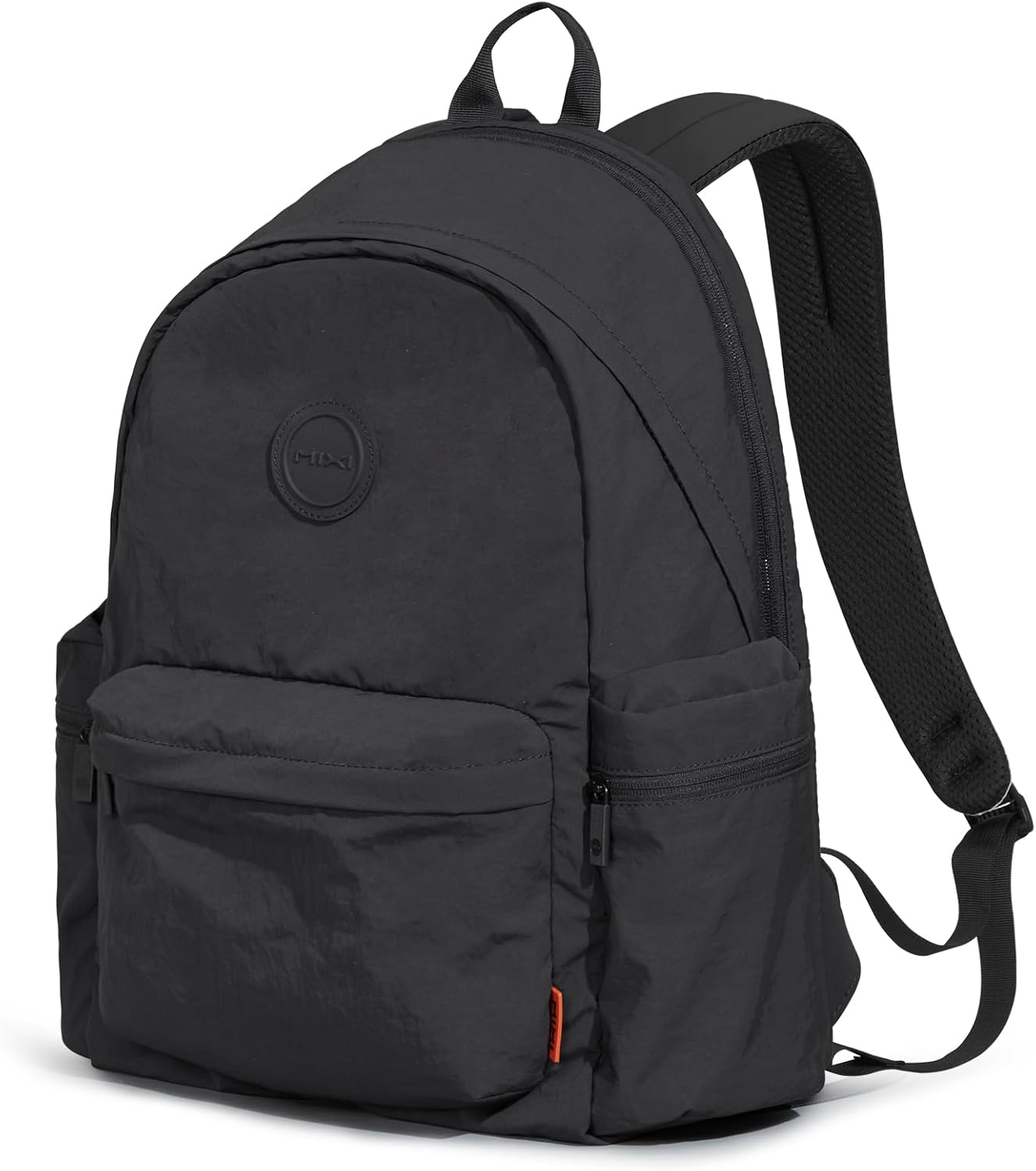 mixi Outdoor Lightweight Backpack Casual Carry On Laptop Backpack Travel Bookbag for Women Men, Water Resistant Durable Hiking Bag for Camping Weekender Sports College Work, 17 Inch, Black