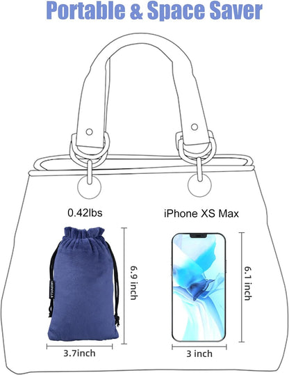 urophylla Inflatable Travel Neck Pillow for Airplanes, Super Soft Velvet Neck Support, Adjustable Firmness, Blow Up Plane Pillow for Long Flights, Road Trips, Travel Essentials with Eye Mask, Earplug