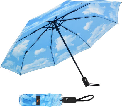 SY COMPACT Umbrella Automatic Travel Waterproof Light Folding Umbrellas Easy Carry for Women and Men