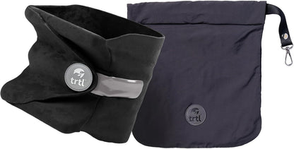 trtl Pillow - Scientifically Proven Super Soft Neck Support Travel Pillow - Machine Washable - Black