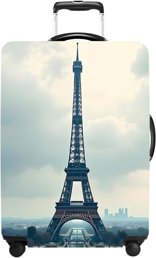 Luggage Cover Washable Suitcase Protector Anti-scratch Suitcase cover Fits 20-34 Inch Luggage (Grey, M(24-26inch suitcase))