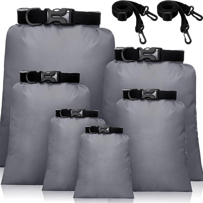 Shappy Waterproof Dry Bag Set 6 Sizes Lightweight Sacks and Long Adjustable Shoulder Strap Outdoor Water Proof Keep Gear Dry Bag Stuff Sacks for Backpacking, Boating, Hiking, Camping