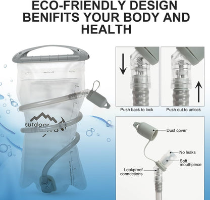 INOXTO Hydration Pack Backpack ，Water Backpack with 2L Leakproof Water Bladder, Running Hydration Vest for Man, Daypack for Cycling Motocross Climbing Trail Running