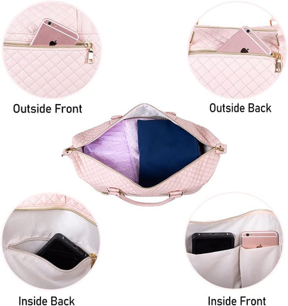 Weekender Overnight Bag Carry On Bag Travel Bag with Shoe Pouch