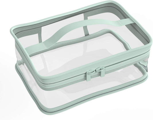 Makeup Bag Zipper Waterproof Portable Travel Storage Pouch 2 Pcs