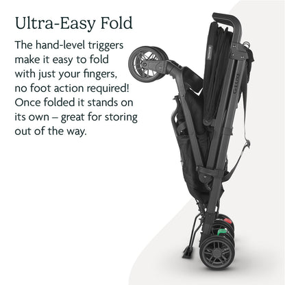 UPPAbaby G-Luxe Umbrella Stroller/Lightweight Design for Easy Travel/One-Step Fold + Recline/XL Basket + Canopy/Cup Holder Included/Jake (Charcoal/Carbon)