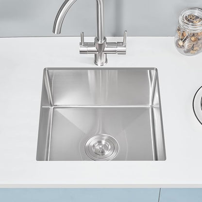 POPFLY 20×17 Inch Undermount Kitchen Sink, Small Wet Bar Prep Sink, 18 Gauge - Image 2