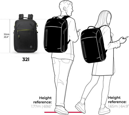 Swissdigital Design Large Travel Backpack for Men & Women,17 Inch Big Laptops Backpack with USB Charging Porert, Carry on Business Anti-thief Computer Backpack With RFID Protection, Black| JAVA