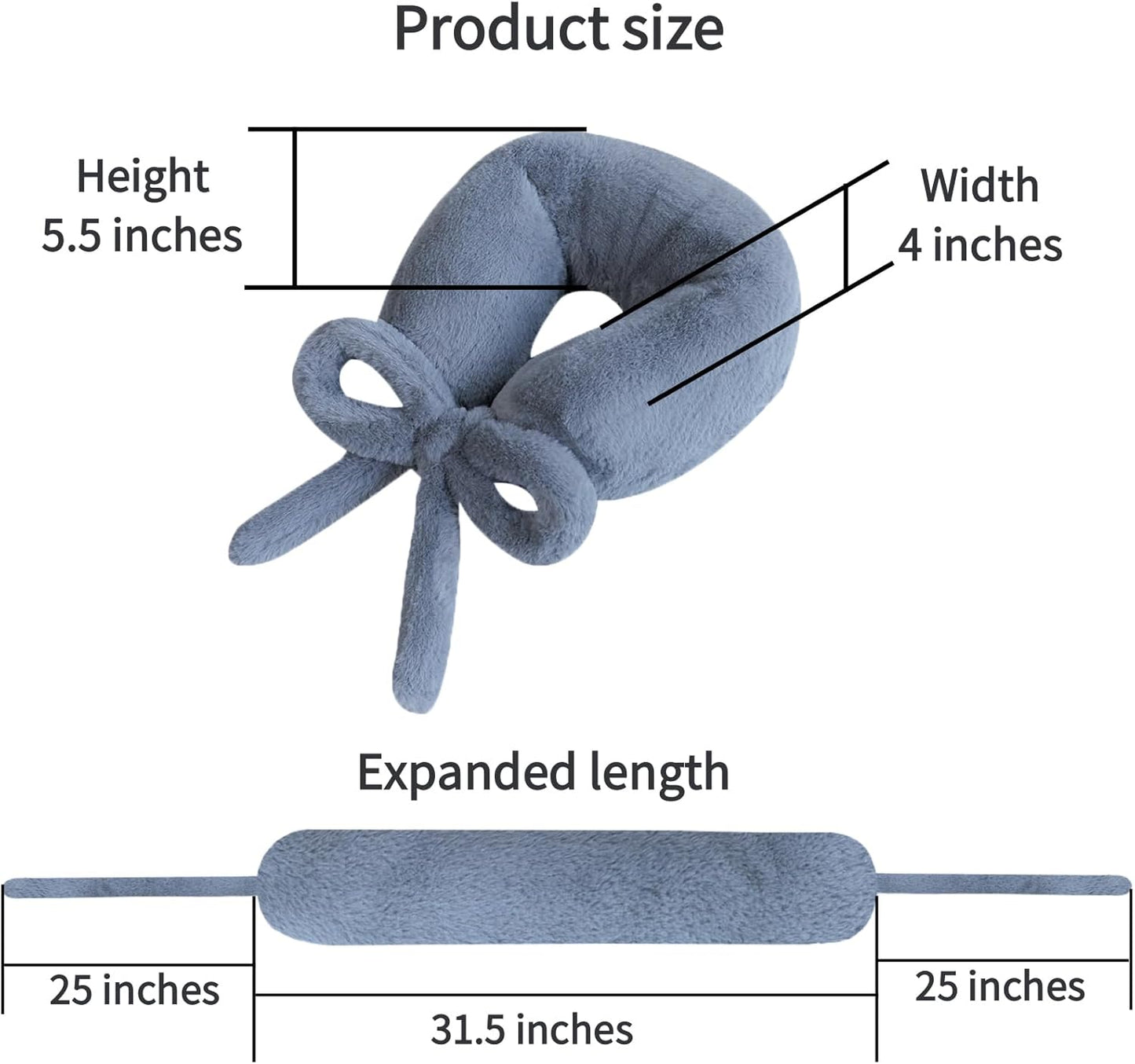 Travel Pillow Multifunctional Airplane Travel Neck Pillow Provides Neck and Lumbar Support During Travel Airplane Pillow Gray