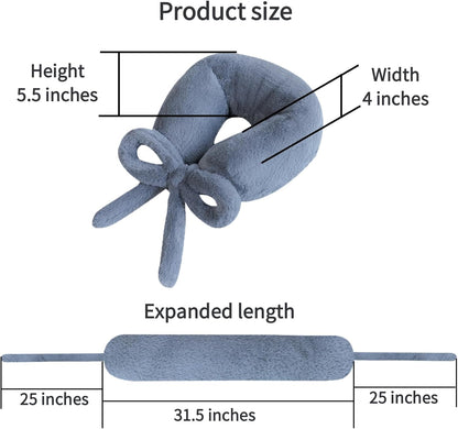 Travel Pillow Multifunctional Airplane Travel Neck Pillow Provides Neck and Lumbar Support During Travel Airplane Pillow Gray