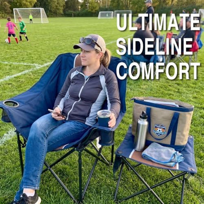 Oversized Camping Chair with Foot Rest, Heavy Duty 400 lbs