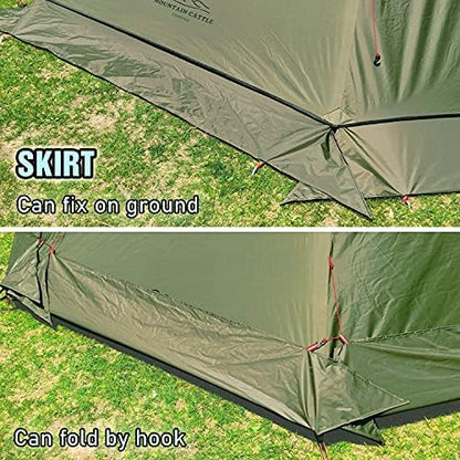 4 Persons 5lb Lightweight Tipi Hot Tents with Stove Jack, 7'3" Standing Room, Teepee Tent for Hunting Family Team Backpacking Camping Hiking