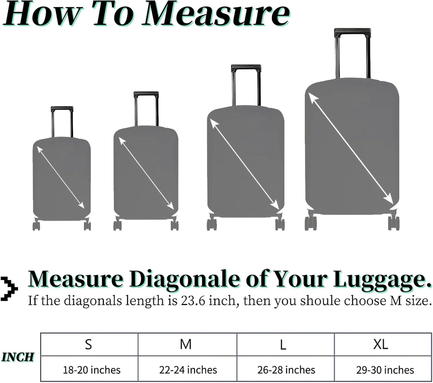 Luggage Cover Suitcase Protector + Tag, Hummingbirds Travel Cover for 22-24 inch Luggage (M), Concealed Zipper, Washable, Elastic, Dustproof, Anti-Scratch