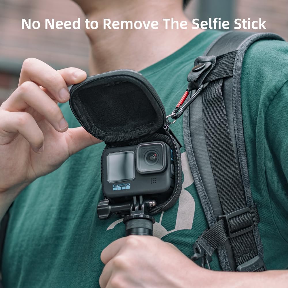 SUREWO Hard Carrying Case for GoPro Hero 13, Mini Hard Shell Carrying Case Travel Portable Storage Bag for GoPro Hero 12/11/10/9/8/7/6/5/4,DJI Osmo Action 3,AKASO,Campark,YI Action Camera and More