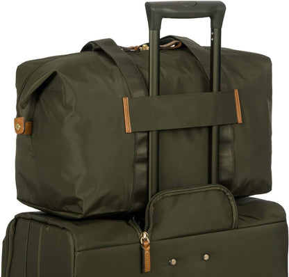 Bric's X-Bag/X-Travel 2.0 Folding Duffel Bag - 18" Carry On and Overnight Travel Bag - Olive