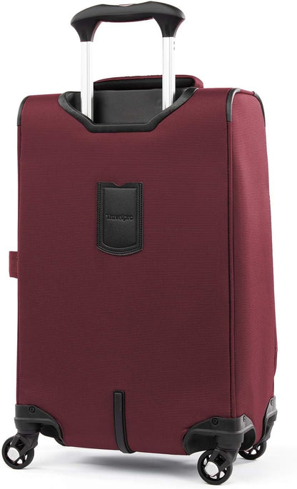 Travelpro Maxlite 5 Softside 2pc Set Expandable Carry On Luggage with 4 Spinner Wheels/Soft Underseat Tote, Lightweight Suitcase, Men and Women, Burgundy