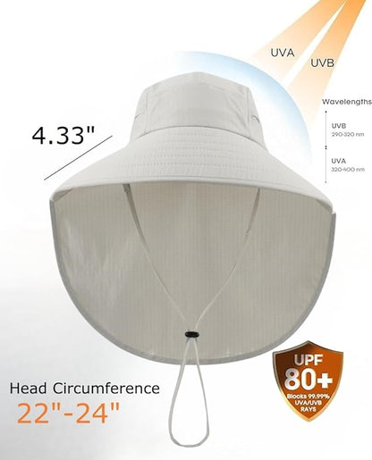 Home Prefer UPF 80+ Sun Hat for Men Women Wide Brim Sun Hat - Image 2