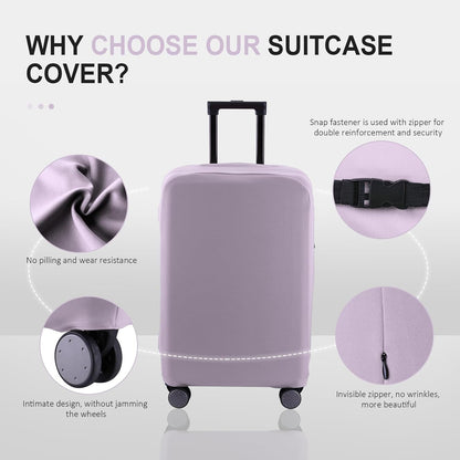 Travel Luggage Cover Protector Scratch-Resistant Fit 19-31 Inch Suitcase, Not Included Suitcase (Lavender Purple, SX(22-23 inch))