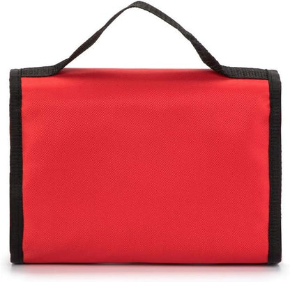First Aid Bag Tote Empty Small First Aid Kit Bag Outdoor Travel Rescue Pouch First Responder Medicine Bag Pocket Container for Car Home Office Sport Outdoors (Red Foldable)