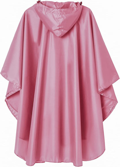 SaphiRose Unisex Rain Poncho Raincoat Hooded for Adults Women with Pockets