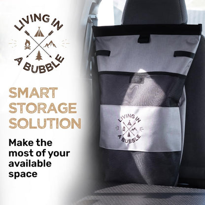 Living in a Bubble Wet Dry Laundry Bag – Portable Waterproof Laundry Hamper for RV, Campervan & Travel – Foldable Clothes Organizer with Separate Wet & Dry Compartments