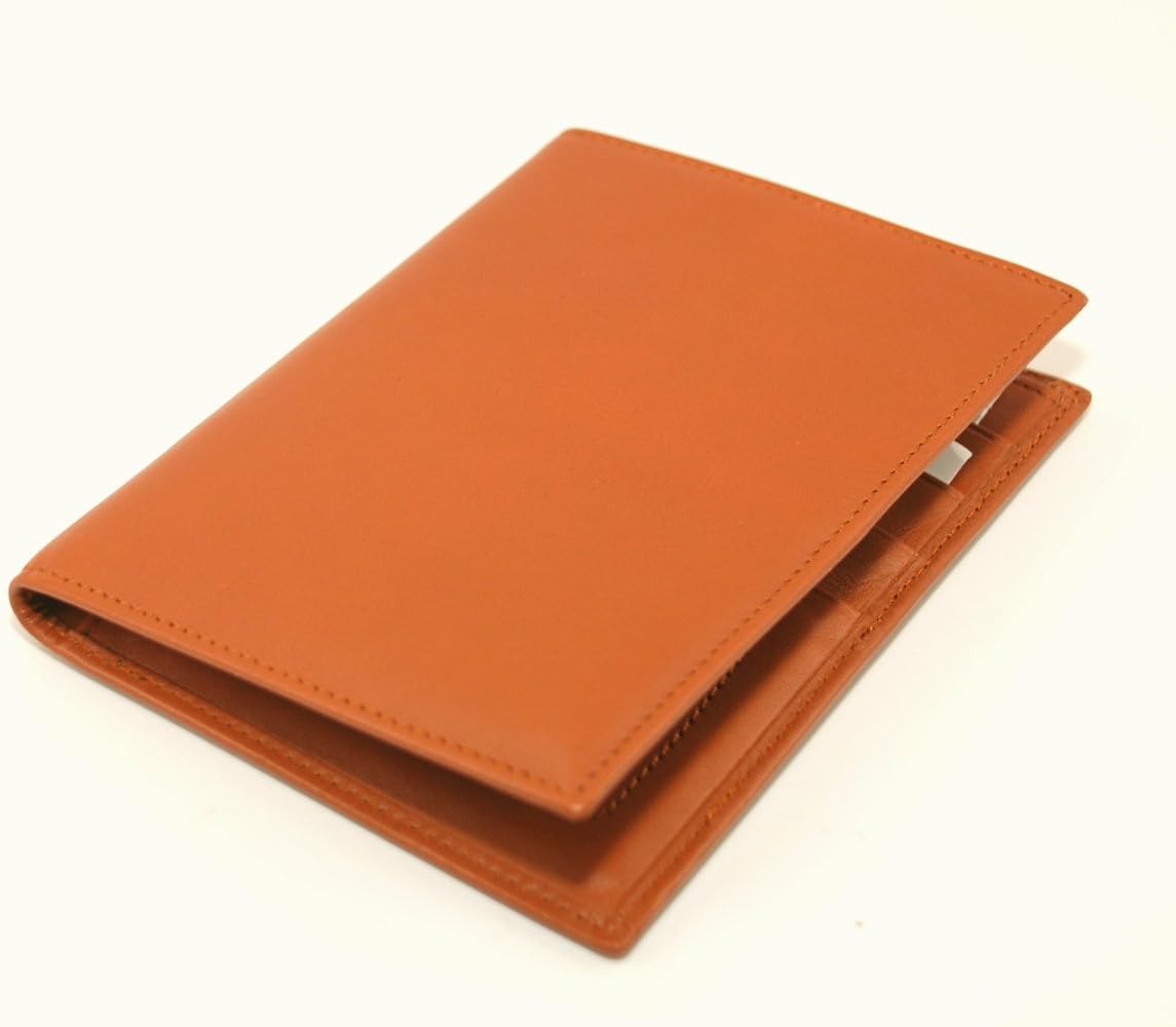 Passport Light Brown Sheep Leather Unisex Wallet Executive Boarding Pass Holder
