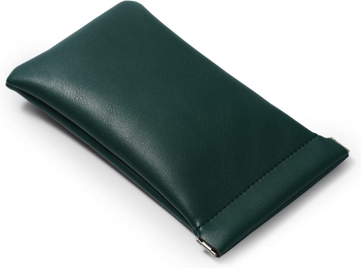 PU Leather Jewelry Travel Pouch Bag Leather Sunglasses Pouch Christmas,Wedding Party Favor Gift Bag(Dark Green)
