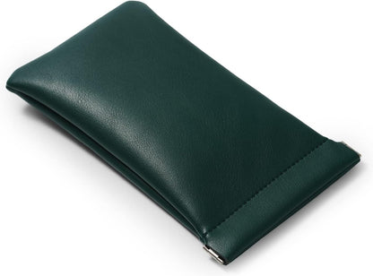 PU Leather Jewelry Travel Pouch Bag Leather Sunglasses Pouch Christmas,Wedding Party Favor Gift Bag(Dark Green)