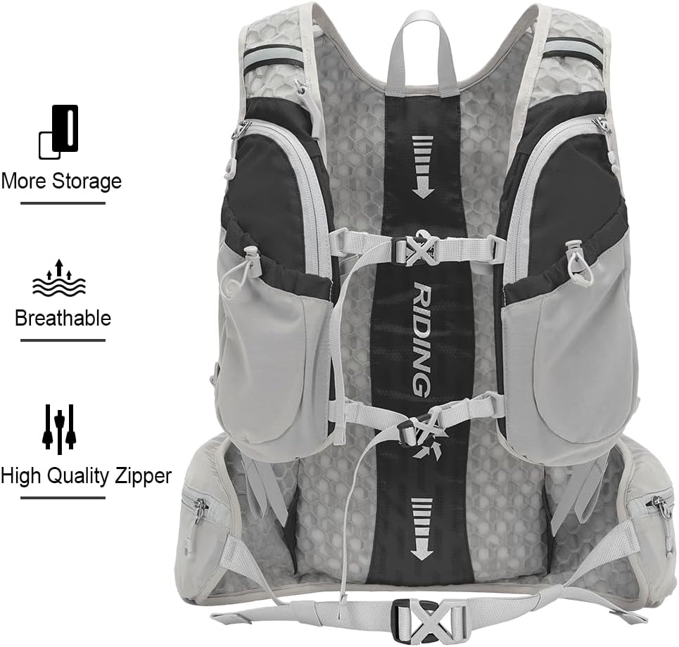 INOXTO Hydration Pack Backpack ，Water Backpack with 2L Leakproof Water Bladder, Running Hydration Vest for Man, Daypack for Cycling Motocross Climbing Trail Running