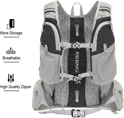INOXTO Hydration Pack Backpack ，Water Backpack with 2L Leakproof Water Bladder, Running Hydration Vest for Man, Daypack for Cycling Motocross Climbing Trail Running