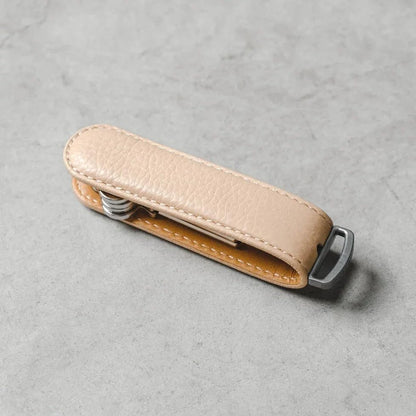 Jibbon Italian Premium Leather Key Organizer - Stylish Key Holder with Marine Grade 316 Stainless Steel, Compact EDC Keychain
